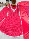 Oc 253 Heavy Faux Georgette Digital Print Work Kids Gown With Bottom Dupatta